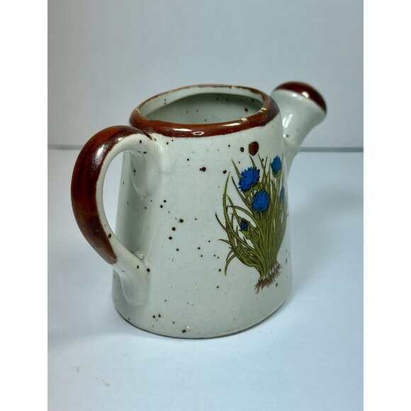 Takahashi Watering Can Planter Japan San Francisco Floral Speckled Stoneware 3.5 - Picture 6 of 16